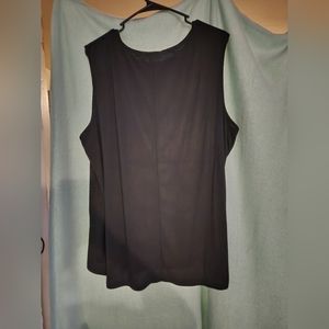 Chiffon black tank 2x